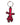 PORTE CLE CAOUTCHOU FUSHIA