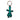 PORTE CLE CAOUTCHOU TURQUOISE