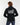 SWEAT ZIPPE DRAPEAU BRODE NOIR