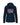 SWEAT ZIPPE DRAPEAU FLEURS BLEU BRODE ROSE