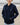 SWEAT ZIPPE DRAPEAU FLEURS BLEU PRUSSE