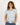 T-SHIRT COL V BIGOUD BLEU CIEL
