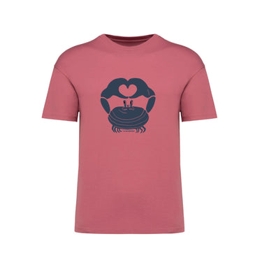 T-SHIRT KID COEUR CRABE