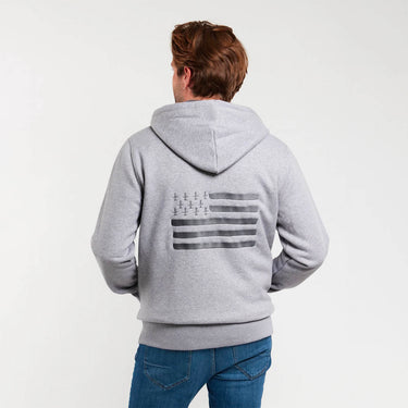 SWEAT ZIPPE DRAPEAU BRODE