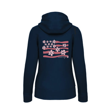 SWEAT ZIPPE DRAPEAU FLEURS