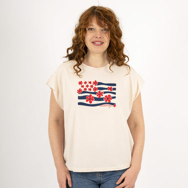 T-SHIRT DRAPEAU FLEURS