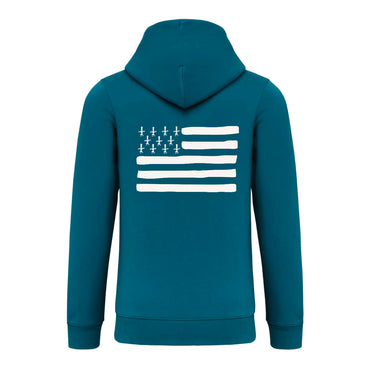 SWEAT ZIPPE DRAPEAU BRODE