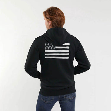 SWEAT ZIPPE DRAPEAU BRODE