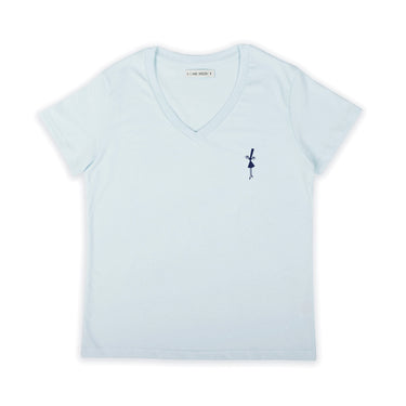 T-SHIRT COL V BIGOUD